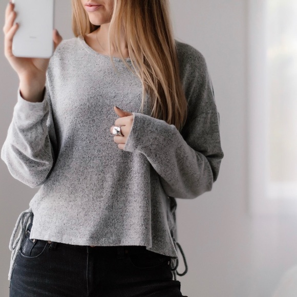 Softest Lace Up LS ☃️ - Picture 3 of 5